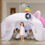 Light-Up Air Tent, Inflatable Blow Up Tent - Unicorn Toys, 30 Seconds Setup - Kids Toys, Age 3 4 5 6 7 8 Years Old - Fort Building - Birthday Gift Idea for Boys and Girls Ages 4-6 (Unicorn) - Image 2