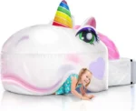 Light-Up Air Tent, Inflatable Blow Up Tent - Unicorn Toys, 30 Seconds Setup - Kids Toys, Age 3 4 5 6 7 8 Years Old - Fort Building - Birthday Gift Idea for Boys and Girls Ages 4-6 (Unicorn) - Image 3