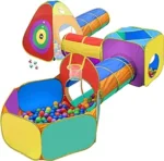 Gift for Toddler Boys & Girls, Ball Pit, Play Tent and Tunnels for Kids, Best Birthday Gift for 3 4 5 Year Old Pop Up Baby Play Toy, Target Game w/ 4 Darts Indoor & Outdoor - Image 2