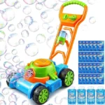 Sloosh Bubble Lawn Mower Toddler Toys - Kids Toys Bubble Machine Summer Outdoor Toys Games, Bubble Mower Push Toy Outside Toys for Toddlers Preschool Kid Boys Girls Birthday Gifts (Blue) - Image 2