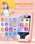 Kids Toy Smartphone, Gifts and Toys for Girls Boys Ages 3-8 Years Old, Fake Play Unicorn Toy Phone with Music Player Dual Camera Puzzle Games Touchscreen, Birthday, Kids Trip Activity - Image 2