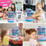 TingingYuli Mermaid Claw Machine for Kids,Mini Vending Machines Candy Grabber Prize Dispenser Toys for Girls Boys, Electronic Arcade Game with 20 Mini Plush Toys for Party Easter Birthday Gifts - Image 2