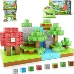 Magnetic Blocks-Build Mine Magnet World Edition, Magnetic Toys for Boys & Girls Age 3-4 4-5 6-8, STEM Montessori Sensory Toys for Toddlers Gifts for 3+ Years Old, Fidget Cubes Construction Toys