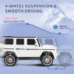 Joywhale 24V 2-Seater Kids Ride on Car Licensed Mercedes-Benz G63 Powerful 4WD for Kids Ages 3-8, with 7AH Big Battery, Remote Control, Soft Braking, 4-Wheel Suspension, LED Headlight & Music, White - Image 3