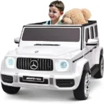 Joywhale 24V 2-Seater Kids Ride on Car Licensed Mercedes-Benz G63 Powerful 4WD for Kids Ages 3-8, with 7AH Big Battery, Remote Control, Soft Braking, 4-Wheel Suspension, LED Headlight & Music, White - Image 5