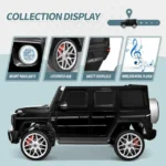 Joywhale 2-Seater Kids Ride on Car 12V Licensed Mercedes-Benz G63 Electric 2WD for Kids Ages 3-8, with 7AH Big Battery, Remote Control, Soft Braking, 4-Wheel Suspension, LED Headlight & Music, Black - Image 3