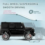 Joywhale 2-Seater Kids Ride on Car 12V Licensed Mercedes-Benz G63 Electric 2WD for Kids Ages 3-8, with 7AH Big Battery, Remote Control, Soft Braking, 4-Wheel Suspension, LED Headlight & Music, Black - Image 4