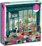 Galison Wonder & Bloom Puzzle， 500 Pieces， 20”x20” – Brightly Colored Scene of a Welcoming Local Plant Shop – Challenging， Perfect for Family Fun， Multicolor