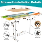 Puzzle Table with Metal Legs and Cover - Jigsaw Puzzle Table 36” x 27” - 1500 Pieces Detachable Puzzle Board with Colorful Drawers - Puzzle Storage Sorting Trays - Image 3