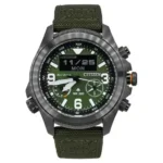 Citizen Promaster Land 35th Anniversary Chronograph Green Dial Eco-Drive JV1005-02W 200M Men's Watch