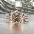Pre-Owned Rolex Steel and Everose Datejust 36 Watch 126231 Chocolate Jubilee Diamond Dial - Jubilee Bracelet
