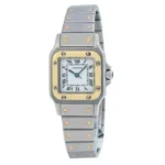Pre-Owned Cartier Santos de Cartier W2SA0009 39.8mm Silvered Opaline Dial With Yellow Gold Bezel - Image 4