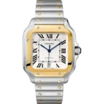 Pre-Owned Cartier Santos de Cartier W2SA0009 39.8mm Silvered Opaline Dial With Yellow Gold Bezel - Image 5