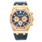 Pre-Owned Audemars Piguet Royal Oak Chronograph 26331OR 41MM Blue Dial With Leather Bracelet - Image 7