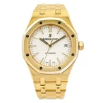 Pre-Owned Audemars Piguet Royal Oak 15450BA 37MM Silver Dial With Yellow Gold Bracelet - Image 6
