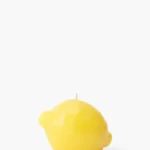 Lemon Shaped Unscented Candle