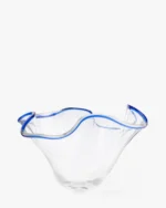 Handmade Glass Ruffled Bowl