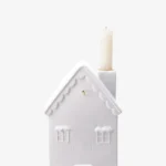 Stoneware Advent Taper Holder with Brass Numbers
