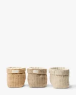 Cotton Terry Cloth Baskets (Set of 3)