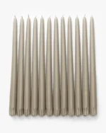 Taupe Taper Candles (Set of 12) - Image 2