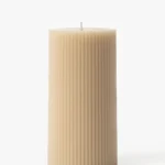 Ribbed Pillar Candle
