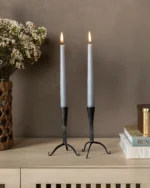 Light Gray Taper Candles (Set of 12) - Image 2