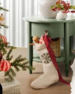 Bella Scalloped Stocking with Snowflake - Image 2