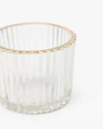 Gold Rimmed Glass Votive - Image 2