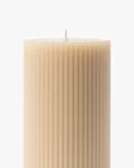 Ribbed Pillar Candle - Image 2