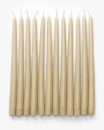 Antique Beige Taper Candles (Set of 12) - Image 3