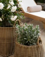 Lightwash Handled Planter Basket - Image 3