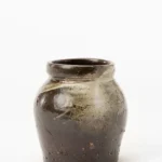 Dark Glazed Ceramic Vase