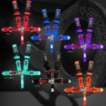 5 POINT RACING HARNESS SHOULDER PAD SAFETY SEAT BELT BUCKLE
