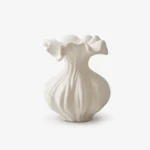 Sculptural Sand Texture Ivory Vase