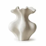 Sculptural Sand Texture Ivory Vase - Image 2