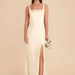 Alex Matte Satin Dress - Ivory Cream
