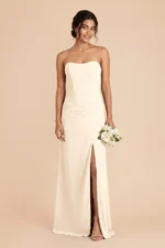 Anne Chiffon Dress - Ivory Cream - Image 2
