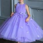 Ball Gown Sleeveless Knee Length Tulle Flower Girl Dresses 672958649240