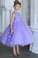 Ball Gown Sleeveless Knee Length Tulle Flower Girl Dresses 672958649240 - Image 2
