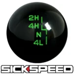 BLACK TRANSFER CASE SHIFT KNOB FOR JEEP YJ TJ JK GEAR SHIFTER - Image 2