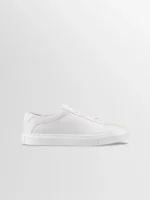 Capri Leather Sneaker in Triple White Rose Anvil