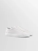 Capri Leather Sneaker in Triple White Rose Anvil - Image 2