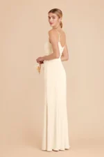 Catherine Matte Satin Dress - Ivory Cream - Image 2