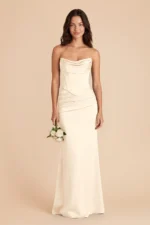 Cher Matte Satin Set - Ivory Cream