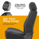 Cobra Truck Seat Cover for Full-Size Trucks and SUVs, Universal Fit, 2pc kit - Image 2