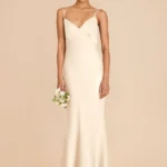 Dasha Matte Satin Dress - Ivory Cream