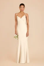 Dasha Matte Satin Dress - Ivory Cream