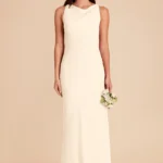 Destiny Chiffon Dress - Ivory Cream