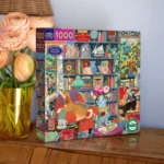 English Cottage Library 1000 Piece Puzzle - Image 2