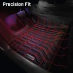Floor Mat Liner, Dodge Ram 1500 Crew Cab 2019-2020 Front and Rear Seat 3pc - Image 3